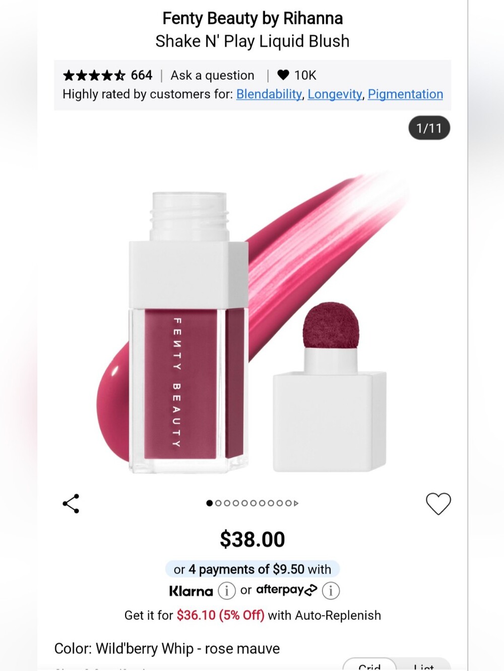 Fenty Beauty Plush Matte Lip Liquid Wildberry Whip